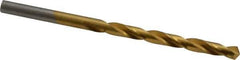 Hertel - #6 118° High Speed Steel Jobber Drill - TiN Finish, Right Hand Cut, Spiral Flute, Straight Shank, 3-3/4" OAL, Standard Point - USA Tool & Supply