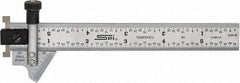 SPI - 6 Inch Long x 3/4 Wide Blade, 118° Bevel Angle, Steel Ruler Drill Point Gage - 1/8 Inch Ruler Graduation, Removable Ruler Hook - USA Tool & Supply