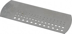 SPI - #60 Wire to #1 Wire Hole Size Drill Gage - 6 Inch Long, 2-1/2 Inch Wide, 60 Holes - USA Tool & Supply