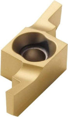 Seco - 1005010ER FD Grade CP500, 0.5mm Cutting Width Carbide Grooving Insert - 1mm Max Depth of Cut, Right Hand, TiAlN/TiN Finish - USA Tool & Supply