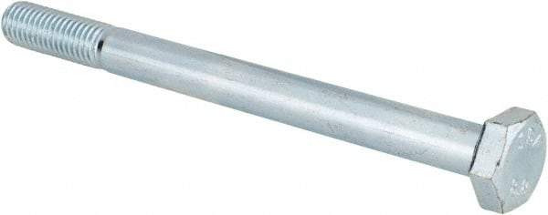 Value Collection - M10x1.50mm Metric Coarse, 120mm Length Under Head Hex Head Cap Screw - Partially Threaded, Grade 8.8 Steel, Zinc-Plated Finish, 17mm Hex - USA Tool & Supply