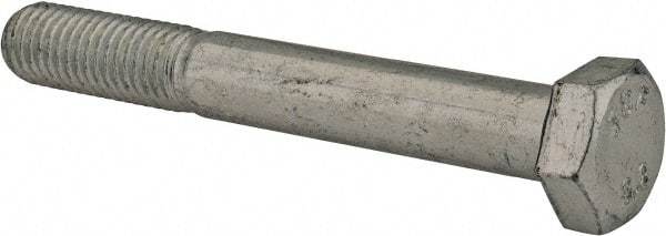 Value Collection - M12x1.75mm Metric Coarse, 90mm Length Under Head Hex Head Cap Screw - Partially Threaded, Grade 8.8 Steel, Zinc-Plated Finish, 19mm Hex - USA Tool & Supply