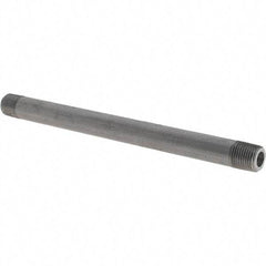 Made in USA - Schedule 80, 1/8" Diam x 5" Long Black Pipe Nipple - Threaded - USA Tool & Supply