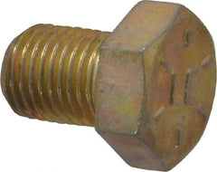 Value Collection - 3/8-24 UNF, 1/2" Length Under Head Hex Head Cap Screw - Fully Threaded, Grade 8 Alloy Steel, Zinc Yellow Dichromate Finish, 9/16" Hex - USA Tool & Supply