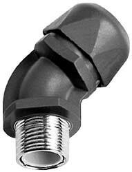 Murrplastik - 2" Trade, Nylon Compression Angled Liquidtight Conduit Connector - Noninsulated - USA Tool & Supply