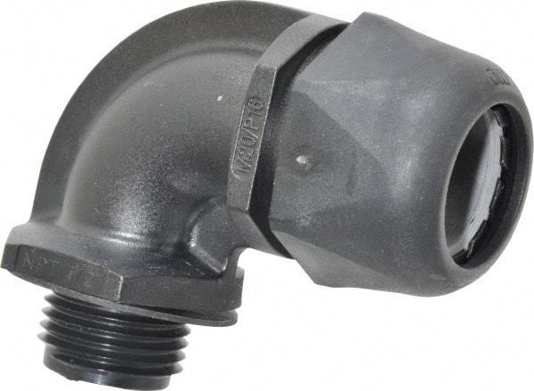 Murrplastik - 1/2" Trade, Nylon Compression Angled Liquidtight Conduit Connector - Noninsulated - USA Tool & Supply