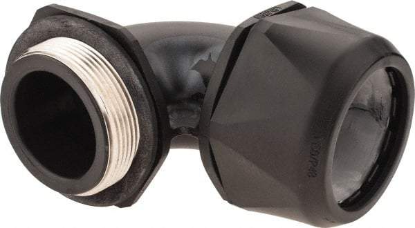 Murrplastik - 2" Trade, Nylon Compression Angled Liquidtight Conduit Connector - Noninsulated - USA Tool & Supply