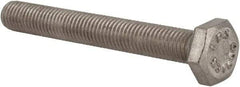 Value Collection - 1/4-28 UNF, 2" Length Under Head Hex Head Cap Screw - Fully Threaded, Grade 316 Stainless Steel, Uncoated, 7/16" Hex - USA Tool & Supply