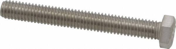 Value Collection - 3/8-16 UNC, 3" Length Under Head Hex Head Cap Screw - Fully Threaded, Grade 316 Stainless Steel, Uncoated, 9/16" Hex - USA Tool & Supply