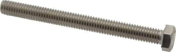 Value Collection - 3/8-16 UNC, 4" Length Under Head Hex Head Cap Screw - Fully Threaded, Grade 316 Stainless Steel, Uncoated, 9/16" Hex - USA Tool & Supply