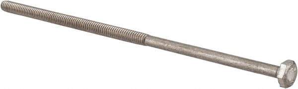 Value Collection - 1/4-20 UNC, 7" Length Under Head Hex Head Cap Screw - Partially Threaded, Grade 18-8 Stainless Steel, Uncoated, 7/16" Hex - USA Tool & Supply