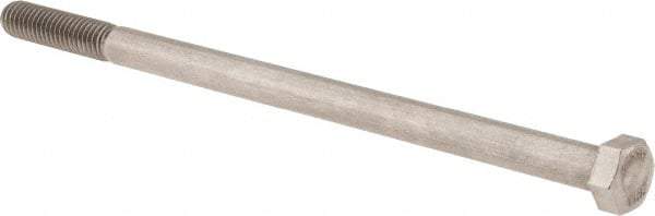Value Collection - 3/8-16 UNC, 7" Length Under Head Hex Head Cap Screw - Partially Threaded, Grade 18-8 Stainless Steel, Uncoated, 9/16" Hex - USA Tool & Supply