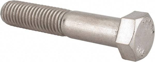 Value Collection - 9/16-12 UNC, 3" Length Under Head Hex Head Cap Screw - Partially Threaded, Grade 18-8 Stainless Steel, Uncoated, 13/16" Hex - USA Tool & Supply