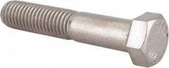 Value Collection - 9/16-12 UNC, 3" Length Under Head Hex Head Cap Screw - Partially Threaded, Grade 18-8 Stainless Steel, Uncoated, 13/16" Hex - USA Tool & Supply