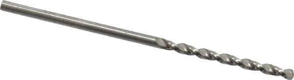Guhring - 1/16" 130° High Speed Steel Jobber Drill - Bright Finish, Right Hand Cut, Parabolic Flute, Straight Shank, 1-11/16" OAL, Standard Point - USA Tool & Supply