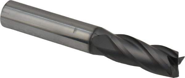 Niagara Cutter - 3/8", 7/8" LOC, 3/8" Shank Diam, 2-1/2" OAL, 4 Flute, Solid Carbide Square End Mill - Single End, Diamond Finish, Spiral Flute, 30° Helix, Right Hand Cut, Right Hand Flute, Series DIA430 - USA Tool & Supply