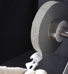 Standard Abrasives - 8" Diam, 3" Center Hole, Fine Grade, Silicon Carbide Deburring Wheel - USA Tool & Supply