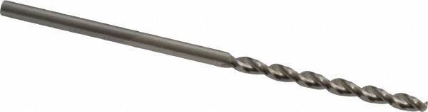 Guhring - 1.67mm 130° High Speed Steel Jobber Drill - Bright Finish, Right Hand Cut, Parabolic Flute, Straight Shank, 1-11/16" OAL, Standard Point - USA Tool & Supply
