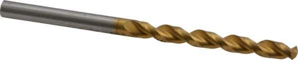 Guhring - #13 130° High Speed Steel Jobber Drill - TiN Finish, Right Hand Cut, Parabolic Flute, Straight Shank, 3-5/32" OAL, Standard Point - USA Tool & Supply