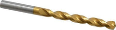 Guhring - 3/8" 130° High Speed Steel Jobber Drill - TiN Finish, Right Hand Cut, Parabolic Flute, Straight Shank, 5-1/4" OAL, Standard Point - USA Tool & Supply