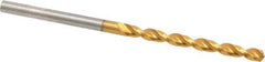 Guhring - #31 130° Cobalt Jobber Drill - TiN Finish, Right Hand Cut, Parabolic Flute, Straight Shank, 2-9/16" OAL, Standard Point - USA Tool & Supply