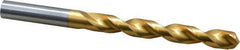 Guhring - 15/32" 130° Cobalt Jobber Drill - TiN Finish, Right Hand Cut, Parabolic Flute, Straight Shank, 5-15/16" OAL, Standard Point - USA Tool & Supply
