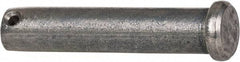 Made in USA - 5/8" Pin Diam, 3" OAL, Standard Clevis Pin - 5/32" Hole, 2-27/32" Usable Length, Uncoated Stainless Steel - USA Tool & Supply