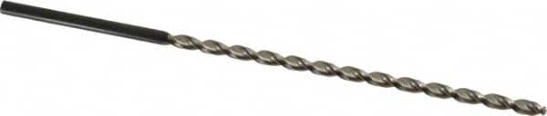 Extra Length Drill Bit: 0.2031″ Dia, 130 °, High Speed Steel Uncoated, 5.315″ Flute Length, 7.677″ OAL, Parabolic Flute, Straight-Cylindrical Shank, Series 502