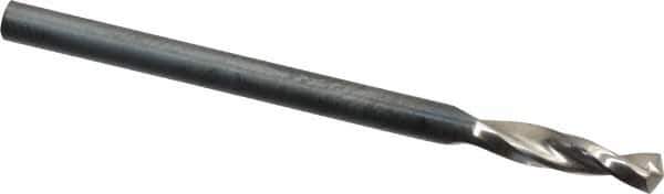 Guhring - #37 130° Parabolic Flute High Speed Steel Screw Machine Drill Bit - Bright Finish, Right Hand Cut, 9/16" Flute Length, 1-11/16" OAL, Standard Point, Straight Shank - USA Tool & Supply