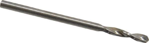 Guhring - #45 130° Parabolic Flute High Speed Steel Screw Machine Drill Bit - Bright Finish, Right Hand Cut, 15/32" Flute Length, 1-1/2" OAL, Standard Point, Straight Shank - USA Tool & Supply