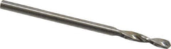 Guhring - #45 130° Parabolic Flute High Speed Steel Screw Machine Drill Bit - Bright Finish, Right Hand Cut, 15/32" Flute Length, 1-1/2" OAL, Standard Point, Straight Shank - USA Tool & Supply