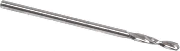Guhring - 1/16" 130° Parabolic Flute High Speed Steel Screw Machine Drill Bit - Bright Finish, Right Hand Cut, 25/64" Flute Length, 1-11/32" OAL, Standard Point, Straight Shank - USA Tool & Supply