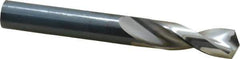 Guhring - 31/64" 130° Parabolic Flute High Speed Steel Screw Machine Drill Bit - Bright Finish, Right Hand Cut, 2" Flute Length, 4-1/32" OAL, Standard Point, Straight Shank - USA Tool & Supply