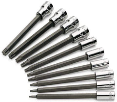 SK - 10 Piece 1/4 & 3/8" Drive Torx Bit Socket Set - T8 to T50 Torx - USA Tool & Supply