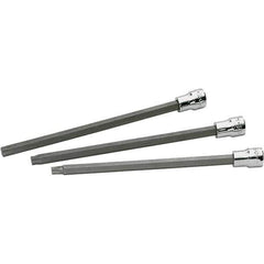 SK - 3 Piece 3/8" Drive Torx Bit Socket Set - T30 to T50 Torx - USA Tool & Supply