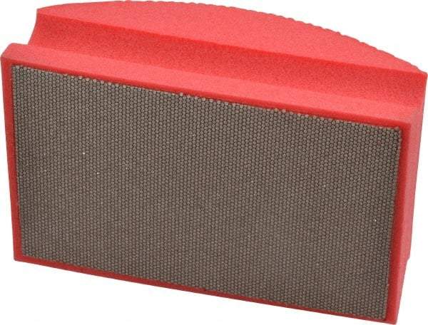 AMPLEX - Very Fine Grade, 200 Grit, Diamond Hand Pad - Red, 2-1/8" Wide x 3-1/2" Long x 1-1/2" Thick, Coated - USA Tool & Supply