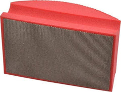 AMPLEX - Very Fine Grade, 200 Grit, Diamond Hand Pad - Red, 2-1/8" Wide x 3-1/2" Long x 1-1/2" Thick, Coated - USA Tool & Supply