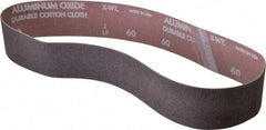 Norton - 2" Wide x 30" OAL, 60 Grit, Aluminum Oxide Abrasive Belt - Aluminum Oxide, Medium, Coated, Series R228 - USA Tool & Supply