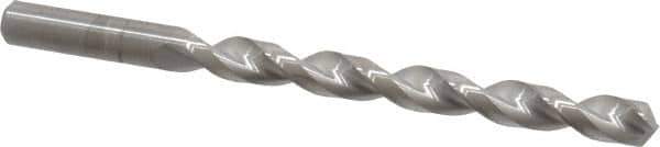 Guhring - Letter P 130° Solid Carbide Jobber Drill - Bright Finish, Right Hand Cut, Parabolic Flute, Straight Shank, 114.3mm OAL, Standard Point - USA Tool & Supply