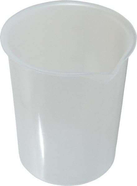 Bel-Art - 600 ml Polypropylene Graduated Beaker - 100 ml Graduation, 4-19/64" Diam x 5" High - USA Tool & Supply