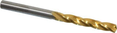 Guhring - 3/16" 150° Solid Carbide Jobber Drill - TiN Finish, Right Hand Cut, Spiral Flute, Straight Shank, 2-7/16" OAL, Standard Point - USA Tool & Supply