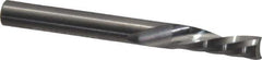 Onsrud - 1/4" Cutting Diam x 3/4" Length of Cut, 1 Flute, Downcut Spiral Router Bit - Uncoated, Right Hand Cut, Solid Carbide, 2-1/2" OAL x 1/4" Shank Diam, Single Edge, 21° Helix Angle - USA Tool & Supply