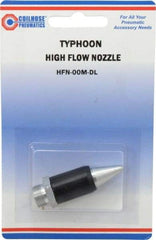 Coilhose Pneumatics - Blow Gun Safety High Flow Nozzle - 1/2-27 UNS, 2" Long, Aluminum - USA Tool & Supply