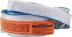 Lift-All - 6' Long x 3" Wide, 4,800 Lb Vertical Capacity, 1 Ply, Polyester Web Sling - 3,800 Lb Choker Capacity, Silver (Color) - USA Tool & Supply