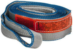 Lift-All - 14' Long x 3" Wide, 4,800 Lb Vertical Capacity, 1 Ply, Polyester Web Sling - 3,800 Lb Choker Capacity, Silver (Color) - USA Tool & Supply