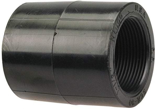 NIBCO - 3/4" Polypropylene Plastic Pipe Socket Coupling - Schedule 80, S x S End Connections - USA Tool & Supply