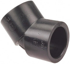 NIBCO - 1/2" Polypropylene Plastic Pipe 45° Elbow - Schedule 80, S x S End Connections - USA Tool & Supply