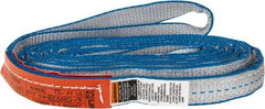 Lift-All - 12' Long x 1" Wide, 3,200 Lb Vertical Capacity, 2 Ply, Polyester Web Sling - 2,500 Lb Choker Capacity, Silver (Color) - USA Tool & Supply