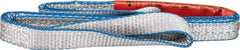 Lift-All - 3' Long x 1" Wide, 3,200 Lb Vertical Capacity, 2 Ply, Polyester Web Sling - 2,500 Lb Choker Capacity, Silver (Color) - USA Tool & Supply