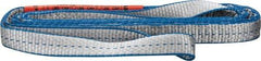 Lift-All - 6' Long x 1" Wide, 3,200 Lb Vertical Capacity, 2 Ply, Polyester Web Sling - 2,500 Lb Choker Capacity, Silver (Color) - USA Tool & Supply
